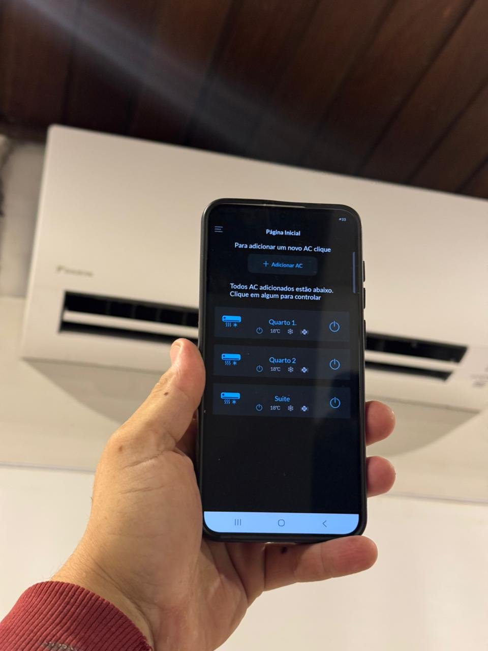 Controle por app de múltiplos splits Daikin Inverter instalados em Biguaçu